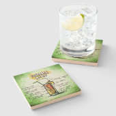 Bahama Mama Drink Recipe Steinuntersetzer (Seitenansicht)