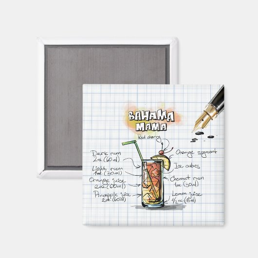 Bahama Mama Magnet (Vorderseite/Rückseite)