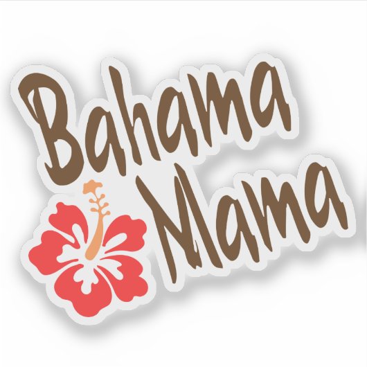 Bahama Mama mit Hibiskus Blume Aufkleber (Vorderseite)