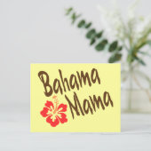 Bahama Mama mit Hibiskus Postkarte (Stehend Vorderseite)