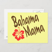 Bahama Mama mit Hibiskus Postkarte (Vorne/Hinten)