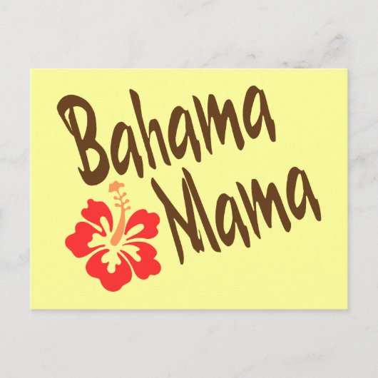 Bahama Mama mit Hibiskus Postkarte (Vorderseite)