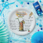 Bahama Mama Paper Texture Design Paper Plate Pappteller (Party)
