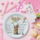 Bahama Mama Paper Texture Design Paper Plate Pappteller (Party)