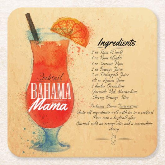 Bahama Mama Paper Untersetzer (Vorderseite)