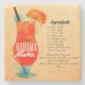 Bahama Mama Recipe Steinuntersetzer (Vorderseite)
