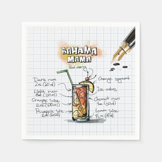 Bahama Mama Serviette (Vorderseite)