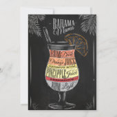 Bahama Mama Vintag Chalk 21. Geburtstag Bash Einladung (Rückseite)