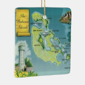 Bahama Out Islands Farbenfrohe Karte Keramik Keramikornament (Rechts)