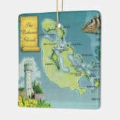 Bahama Out Islands Farbenfrohe Karte Keramik Keramikornament (Links)