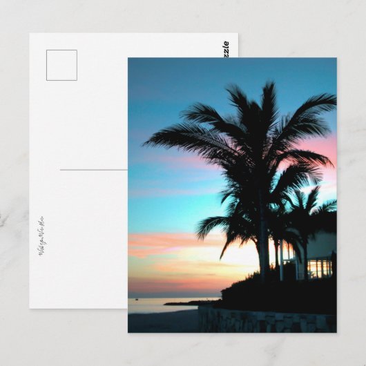 Bahama Sunset  Postkarte (Vorne/Hinten)