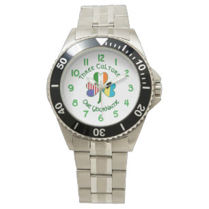 Bahamaisch Irisch USA Shamrock Personalisierte Her Armbanduhr