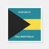 Bahamaische Flagge Geburtstagsparty Serviette (Vorderseite)