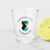 Bahaman Flag Dark Angel Hanukkah Personalisiert Schnapsglas (Vorderseite)