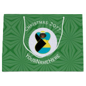 Bahaman Flag Dark Angel Weihnachten Personalisiert Große Geschenktüte (Vorderseite)