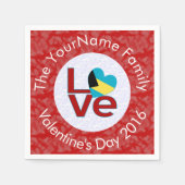 Bahaman Flag Herzerrote LIEBE Serviette (Vorderseite)