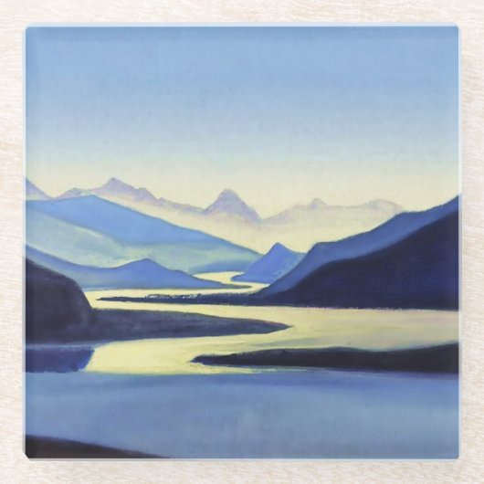 „Bahamaputra“ von Nicholas Roerich Glasuntersetzer (Vorderseite)