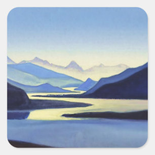 „Bahamaputra“ von Nicholas Roerich Quadratischer Aufkleber