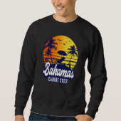 Bahamas 2023 Caribe Sunset Beach Retro Premium Sweatshirt (Vorderseite)