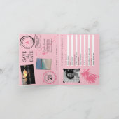 Bahamas 21ST Geburtstag Pink Passport Einladung (Innenseite)