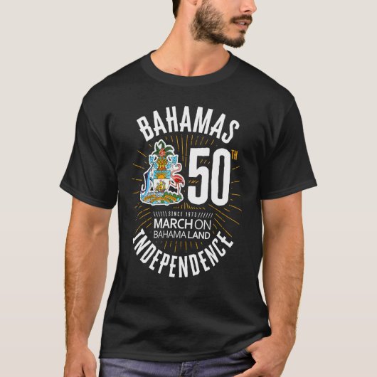 Bahamas 50th Independence Bahamian Flag Nassau Bah T-Shirt (Vorderseite)