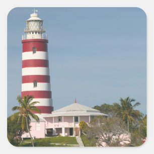 BAHAMAS, Abacos, Loyalist Cays, Elbow Cay, Hope Quadratischer Aufkleber