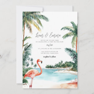 Bahamas-Aquarell-Hochzeit Einladung