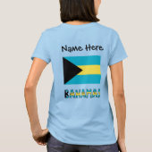Bahamas Bahamas-Flagge Personalisiert T-Shirt (Rückseite)