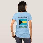 Bahamas Bahamas-Flagge Personalisiert T-Shirt (Schwarz voll)