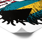 Bahamas Bahamian American USA Tree Roots Flag Poster (Ecke)