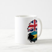 Bahamas Bahamian British UK Tree Roots Flag Kaffeetasse (VorderseiteRechts)