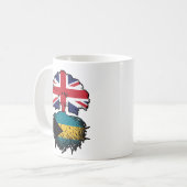 Bahamas Bahamian British UK Tree Roots Flag Kaffeetasse (Vorderseite Links)