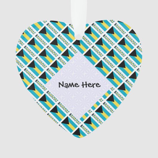 Bahamas Bahamian Flag gefixt Ornament (Vorderseite)