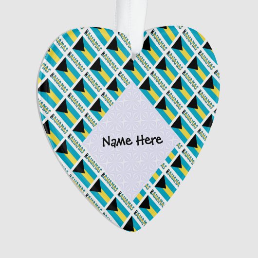 Bahamas Bahamian Flag gefixt Ornament (Vorderseite)