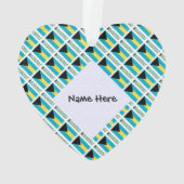 Bahamas Bahamian Flag gefixt Ornament (Rückseite)
