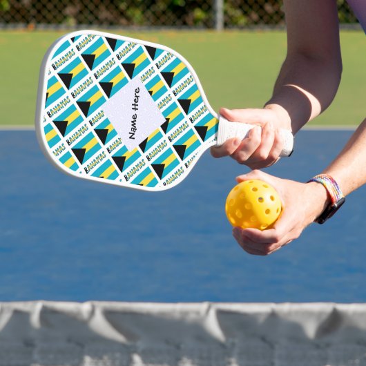 Bahamas Bahamian Flag gefixt Pickleball Schläger (InSitu)
