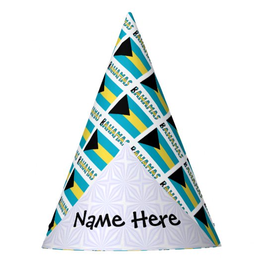 Bahamas Bahamian Flag Personalisiert geteert Partyhütchen (Vorderseite)