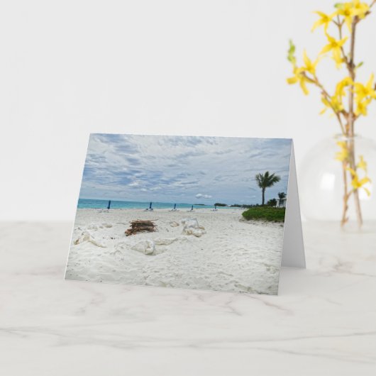 Bahamas Beach Fire Pit Karte (Gelbe Blume)