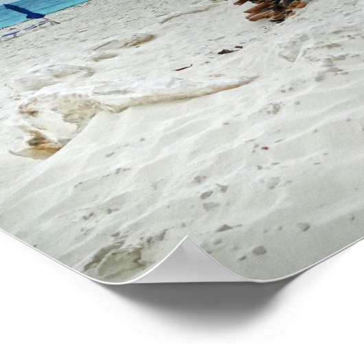 Bahamas Beach Fire Pit Poster (Ecke)