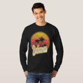 Bahamas Beach Retro Sunset T-Shirt (Vorne ganz)