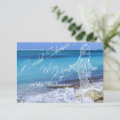 BAHAMAS BEACH SHORE BRAUTPARTY EINLADUNG (Stehend Vorderseite)