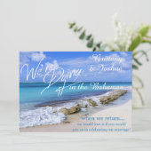 BAHAMAS BEACH SHORE WEDD EINLADUNG (Stehend Vorderseite)