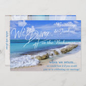 BAHAMAS BEACH SHORE WEDD EINLADUNG (Vorne/Hinten)