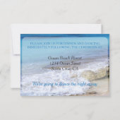 BAHAMAS BEACH SHORE Wedding Reception Card Einladung (Rückseite)