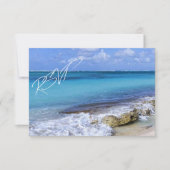 BAHAMAS BEACH SHORE Wedding RSVP (Vorderseite)