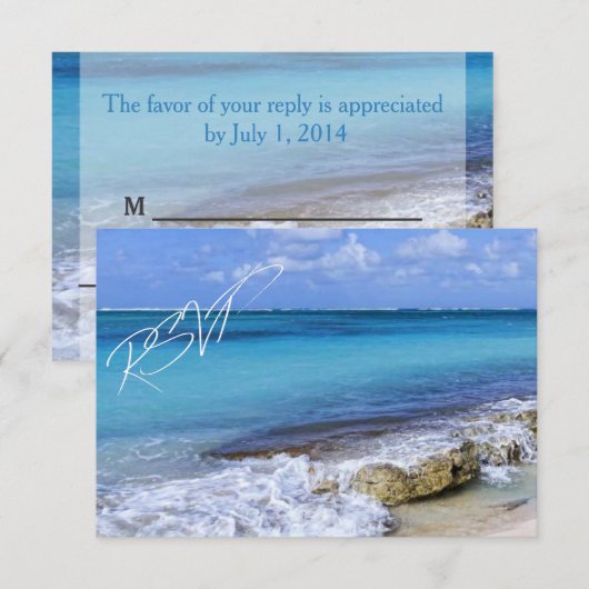 BAHAMAS BEACH SHORE Wedding RSVP (Vorne/Hinten)