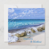 BAHAMAS BEACH SHORE Wedding Save the Date (Vorderseite)