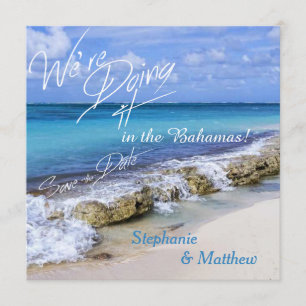 Bahamas Beach Wedding Save the Date