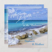 Bahamas Beach Wedding Save the Date (Vorne/Hinten)