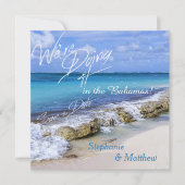 Bahamas Beach Wedding Save the Date (Vorderseite)